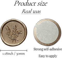 25Pcs Wax Seal Stickers Handmade Envelope Seals Self Adhesive Wax Stickers for W
