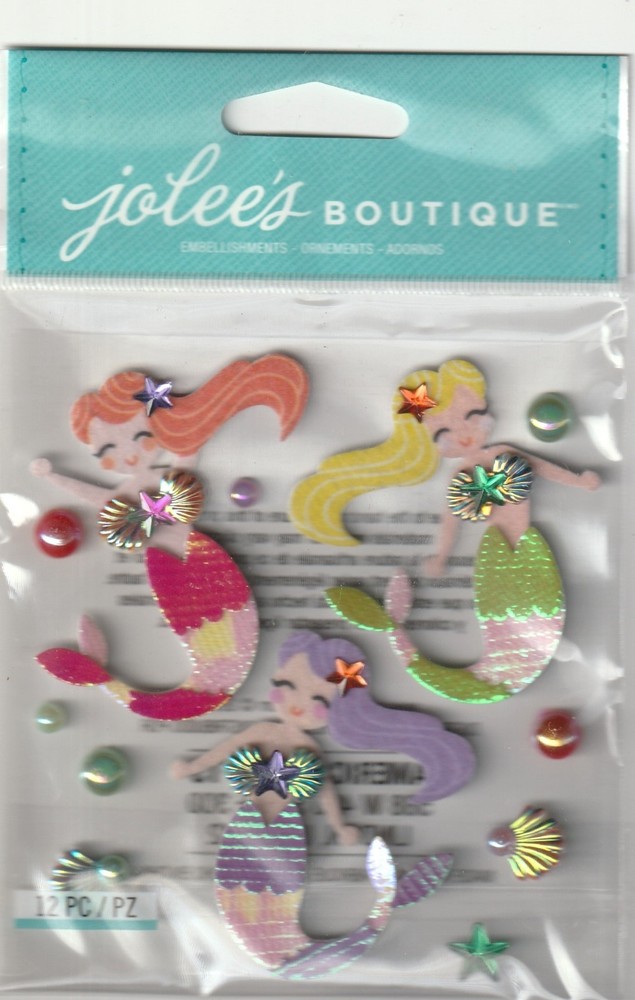 NEW! Jolee’s Boutique 3D Stickers MERMAIDS Ocean Theme 95377 Fast Fair Ship!