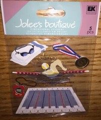 Lot Of 5 Jolees Olympic Training RUNNING Gymnastic Track Field Swimming Stickers