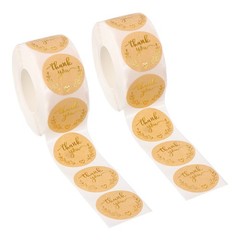 1000Pcs 1″ Thank You Stickers Roll, Thank You Style9