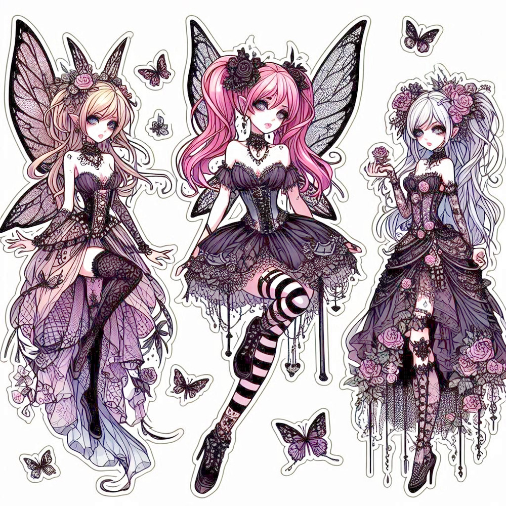 sticker decall fairies fantasy