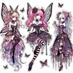 sticker decall fairies fantasy