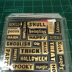 HALLOWEEN Sticker Sheet, 39 Pieces, Momenta Frightful Spooky Words Quotes