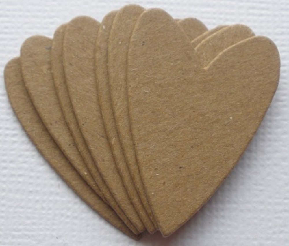 {8} THiN HEARTS – Raw Bare Unfinished Chipboard Die Cuts
