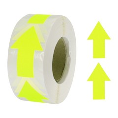 Arrow Sticker Labels 500 Count 1.3×2 Inch Fluorescent Yellow for Scrapbooking