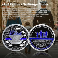 Thin Blue Line Police Challenge Coins for Dad – Law Enforcement Police Office…