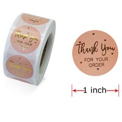 We Love Referrals(Kraft)/ Thank You for Your Order Stickers 500/Roll, Free Ship