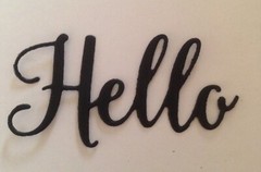 «Hello» word die cut embellishments Choose Color 8 pcs 1-1/4”x2-1/4”