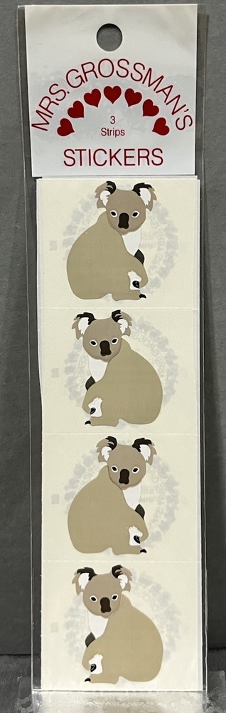Rare Vintage Stickers NIP Mrs. Grossman’s Koala Zoo Outback Adventure Australia