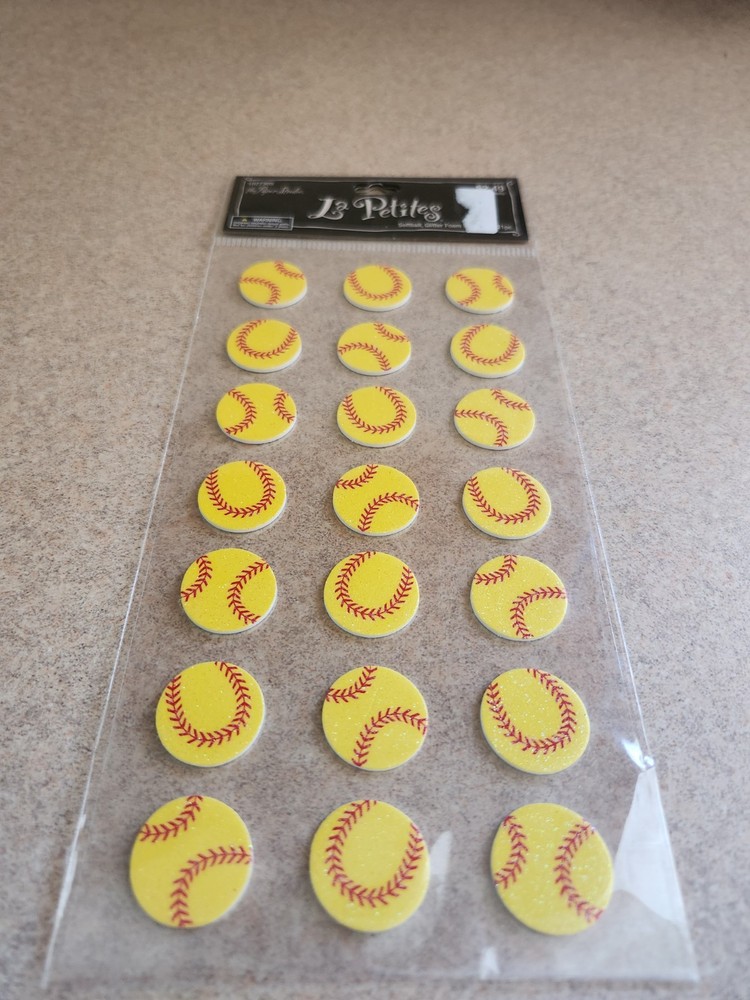 The Paper Studio/La Petites~Softballs~Glitter/Foam Dimensional Stickers