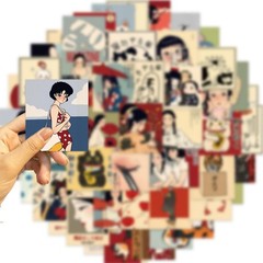 50Pcs Japanese Traditional Culture Stickers Japan Travel Decals Anime GirlSti…