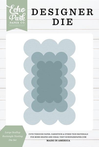 Echo Park METAL CUTTING DIE – LARGE SCALLOP RECTRANGLE NESTING DIE SET
