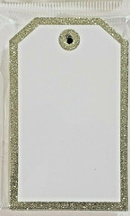Recollections Christmas GLITTER BORDER Tags – PALE GOLD – 21 pcs