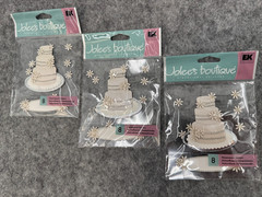 Jolee’s Boutique Wedding Cake Dimensional Stickers Scrapbooking Invites Set of 3
