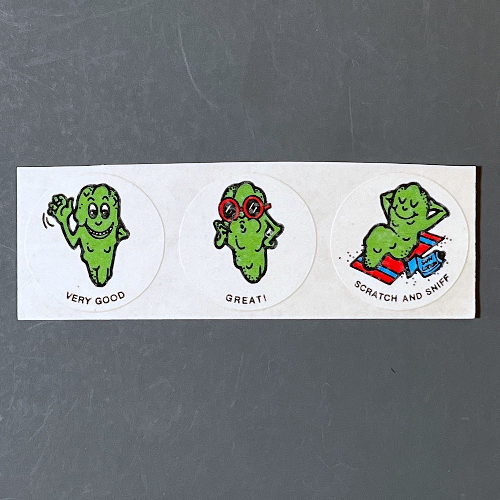 CTP 1981 Scratch and Sniff Sticker MATTE Strip PICKLE