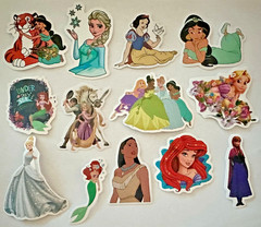 Disney Princess Mickey Donald Pixar Dreamwork 25pc Random Stickers 2inch X 2inch