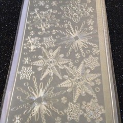MAGENTA STYLE Stars Christmas STAR BURST Peel Off Sticker HOLIDAYS SILVER Crafts