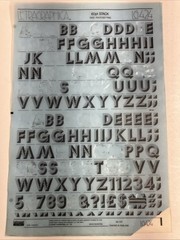Letraset Upper Case & Num STACK 60pt – 9 Sheets! – LG424