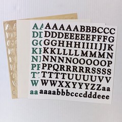 Lot of 4 Creative Memories Silver/White/Green/Black ABC/123 Stickers Sheets