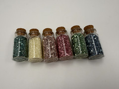 Lot of MIXED MEDIA & SCRAPBOOK Beads Glitter & Texture Embellishments, USED