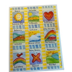Christian Stickers Lot Religious Mixed Scripture Encouragement Vintage 54 Sheets