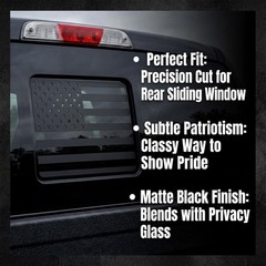 Rear Back Middle Window American Flag Decal Fits Ford F150 F250 F350 2015-202…
