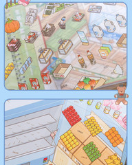 8 Sets 3D Shelf Sticker Book, DIY Miniature Scene Therapy for Adults | 3D Shelf