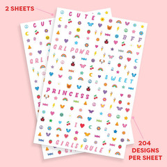 Kids Nail Stickers – 816 Decals | Birthday Girl Party Favors, DIY Home Activity,