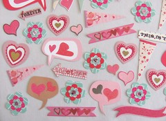 Scrapbooking Journal Embellishments 47 Flowers Hearts Bubble Quotes Sentiments