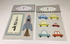 Boy Theme Scrapbook Stickers Embellishments Cowboy Cars And More Sealed 6 Packs