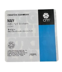 Creative Memories Uppercase & Lowercase ABC/123 Stickers Navy