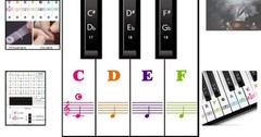 Lightweight Reusable Piano Keyboard Stickers – Effortless Note Identification