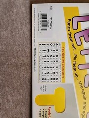 Ready Letters 2″ Casual Style 140 Characters Yellow T-434