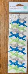 Martha Stewart Grosgrain Ribbon Bows Gray Green Blue Craft Scrapbook 24 Stickers