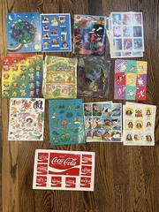 Vintage Lot of 1980s – 1990s Stickers Variety 26 Full Sheets +Many Partials