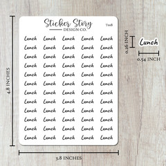Lunch Planner Stickers