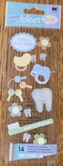 RARE Jolees Baby’s 1st Teeth Tooth Paste Brush Toys Keys Toddler Infant Stickers