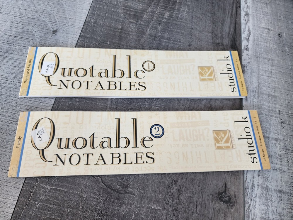 Scrapbooking Quotable Notables Vellum Phrases Family LOT K&Co NEW RETIRED #28