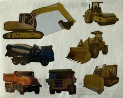 TRACTOR & TRUCK Foil Stickers(7pc)Mrs.Grossman’s •Loader•Dump Truck•Card Making•