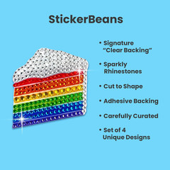 ® Rhinestone Stickers Bundles and Sets Unique Sparkly Cut-To-Shape for Collectin