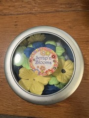 Scrap’n Blooms, Blue, Green and Yellow Blossom Petals (D22J)