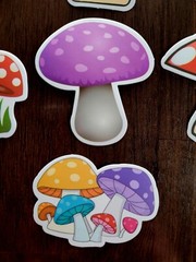 STICKERS x 10 MUSHROOM Large Vinyl Stickers MU3