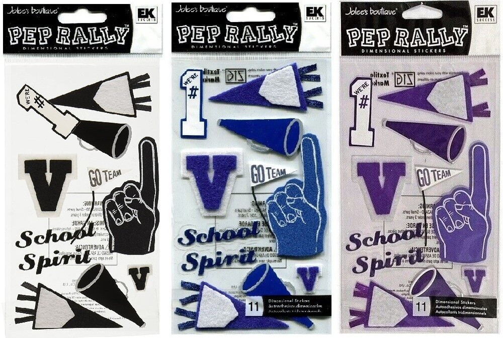 Jolee’s Boutique Pep Rally SCHOOL SPIRIT Scrapbook Dimensional Stickers U-CHOOSE