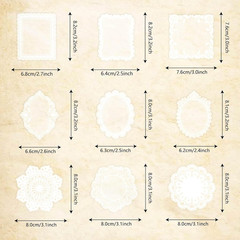 120 Pcs Lace Scrapbook Stickers,Waterproof Cutout Transparent Sticker PET Transp