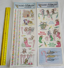House Mouse & Friends Christmas Holiday Themed Stickers x2 New