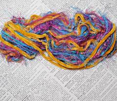Fiber Art Yarn Journal Scrapbook Mixed Media Gift Wrap 24 Yds «Hippie Boho»