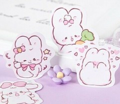 Kawaii Pink Stickers Cute Harajuku Magical Girl Sailor Moon Pastel Bunny Usagi