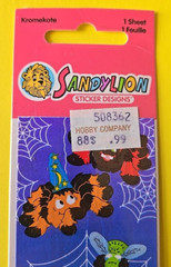 Sandylion Vintage Rare Spiders Kromekote One Sheet Sealed