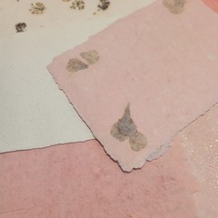 Lot Of Handmade Pressed Paper Art Junk Journaling Scrapbooking Cardstock Pages