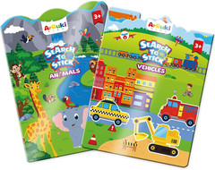 Reusable Jelly Sticker Books for Toddlers, 3D Waterproof Sticker Books, Travel T